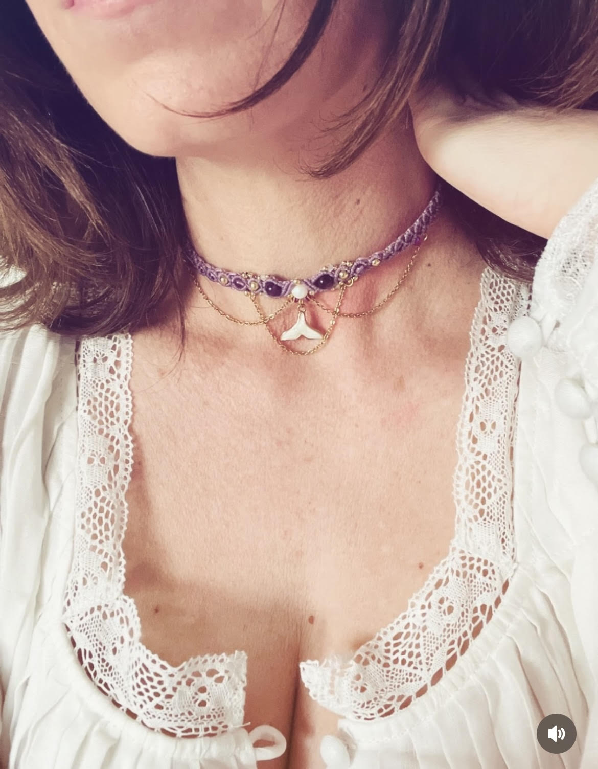 Colliers Ras-de-cou chokers en micro-macramé Willow