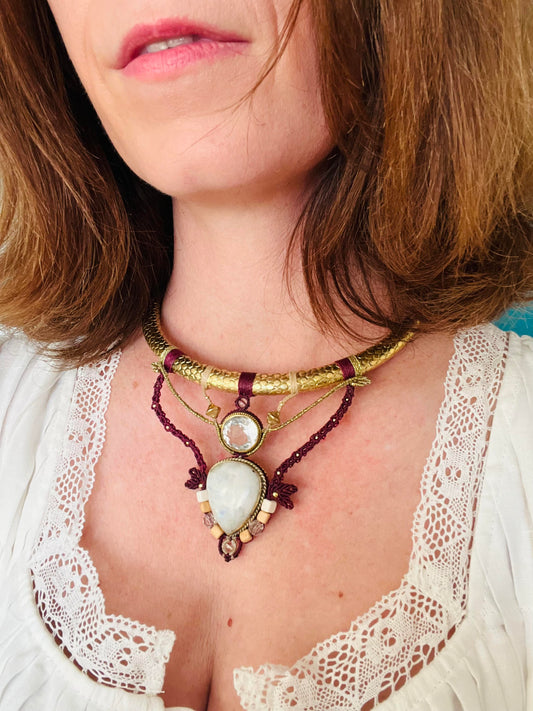 Torque en micro-macramé Isaé Luna